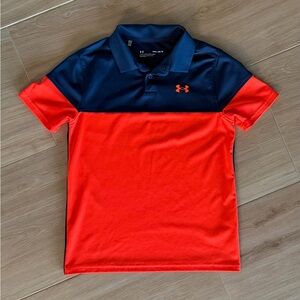 Under Armour Kids' Polo in Orange and Navy
